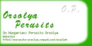 orsolya perusits business card